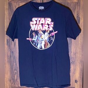 Star Wars Black T-Shirt with Retro Movie Graphic